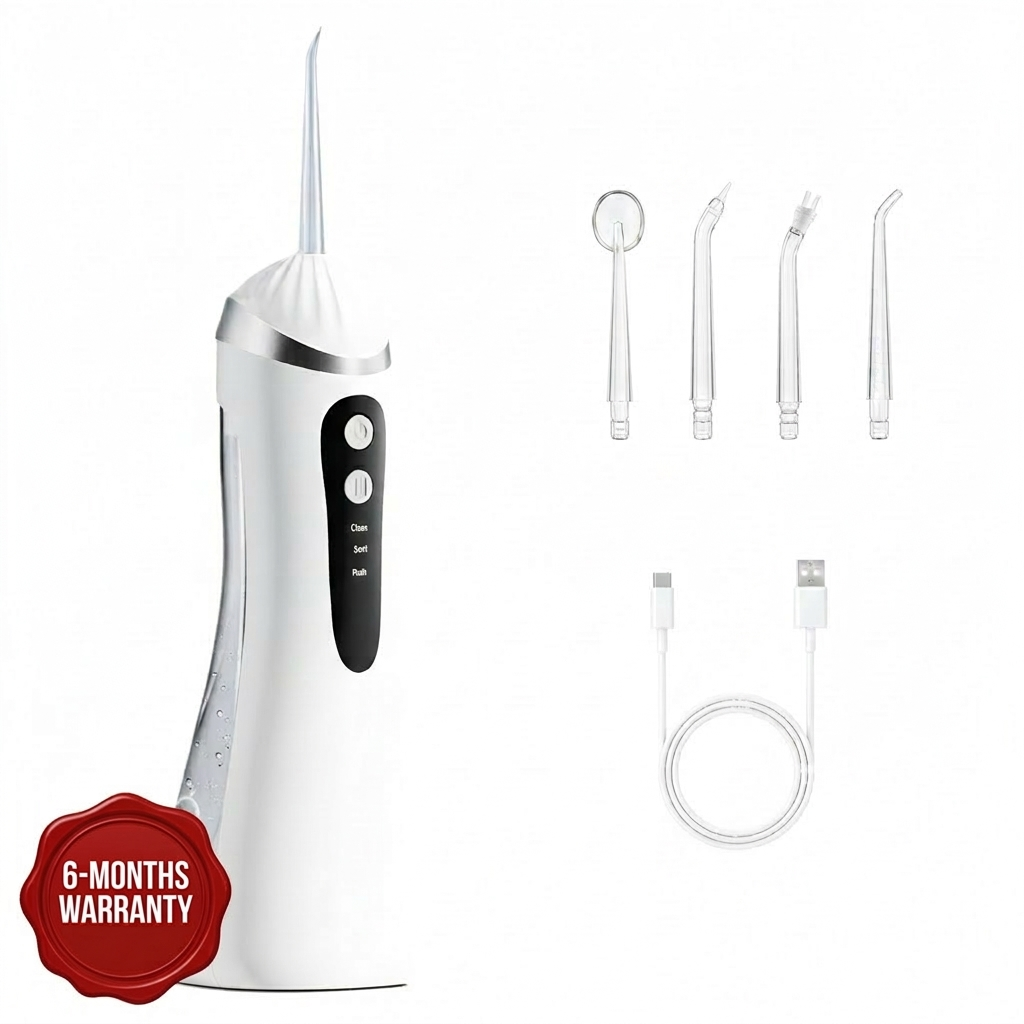 Faiver Oral Irrigator | 3 Modes | 4 Nozzles Tips | 200 ML | Wireless