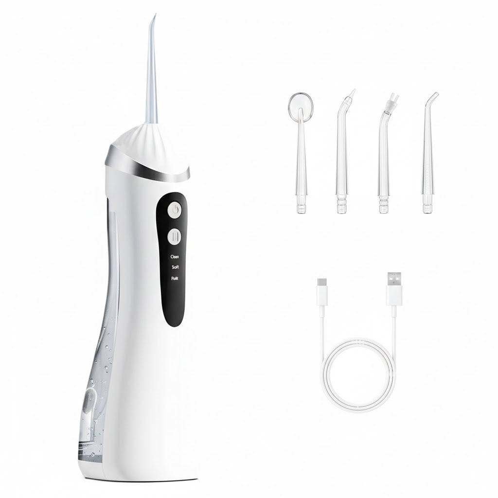 Faiver Oral Irrigator 3 Modes | 4 Nozzles Tips | 200 ML | Wireless